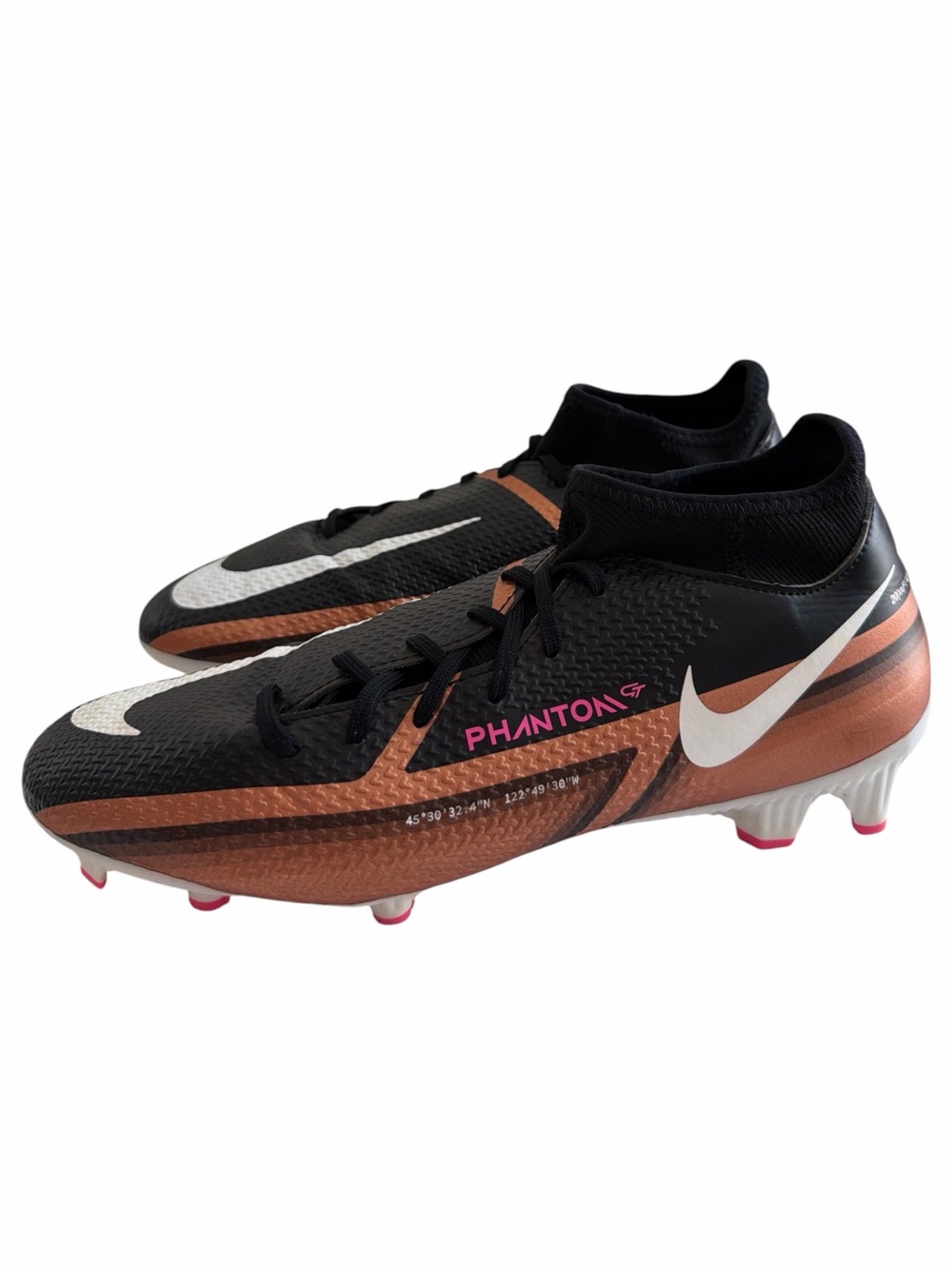 Nike Men’s Phantom GT2 Academy Soccer Cleats Metallic Copper Size 7.5